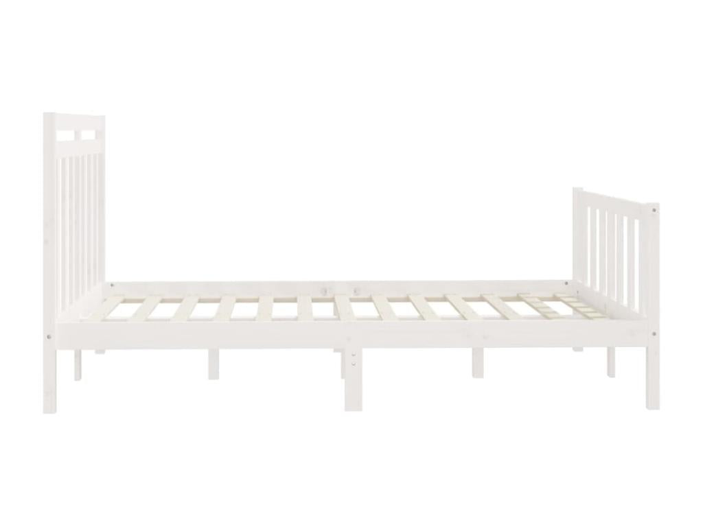 150 x 200 cm Bed Frame without Mattress Wood White