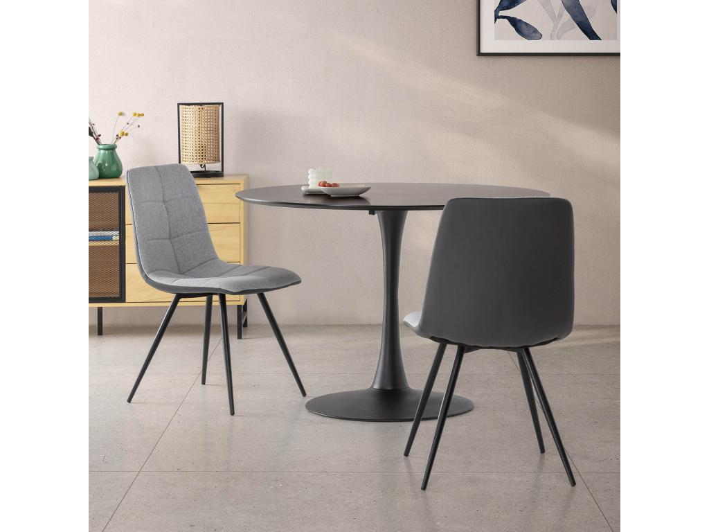 54 x 46 x 85 cm Chair Fabric Leather Gray