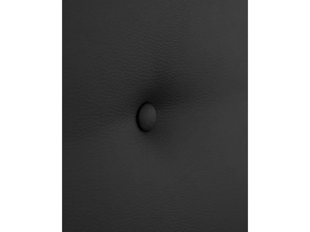 90 x 80 cm Bed Faux Leather Leather Black