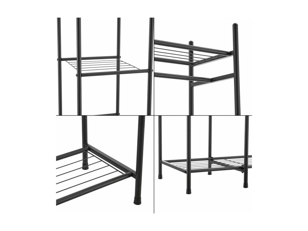 110 x 40 x 150 cm Clothing Rack Steel Gray
