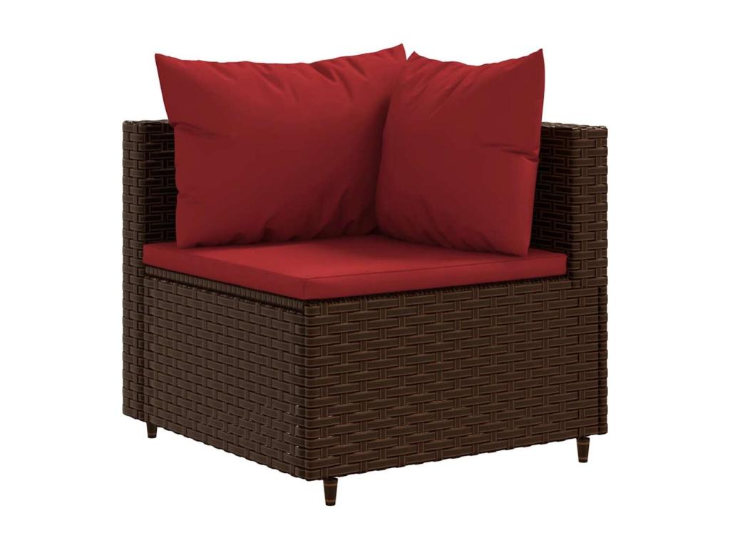 110 x 72 x 107 cm Patio Furniture Set 6-piece Resin Wicker Resin Brown