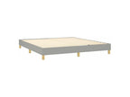 180 x 200 cm Box Spring Bed with Mattress Fabric White