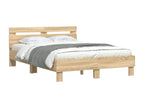 120 x 200 cm Bed Frame without Mattress Wood Brown
