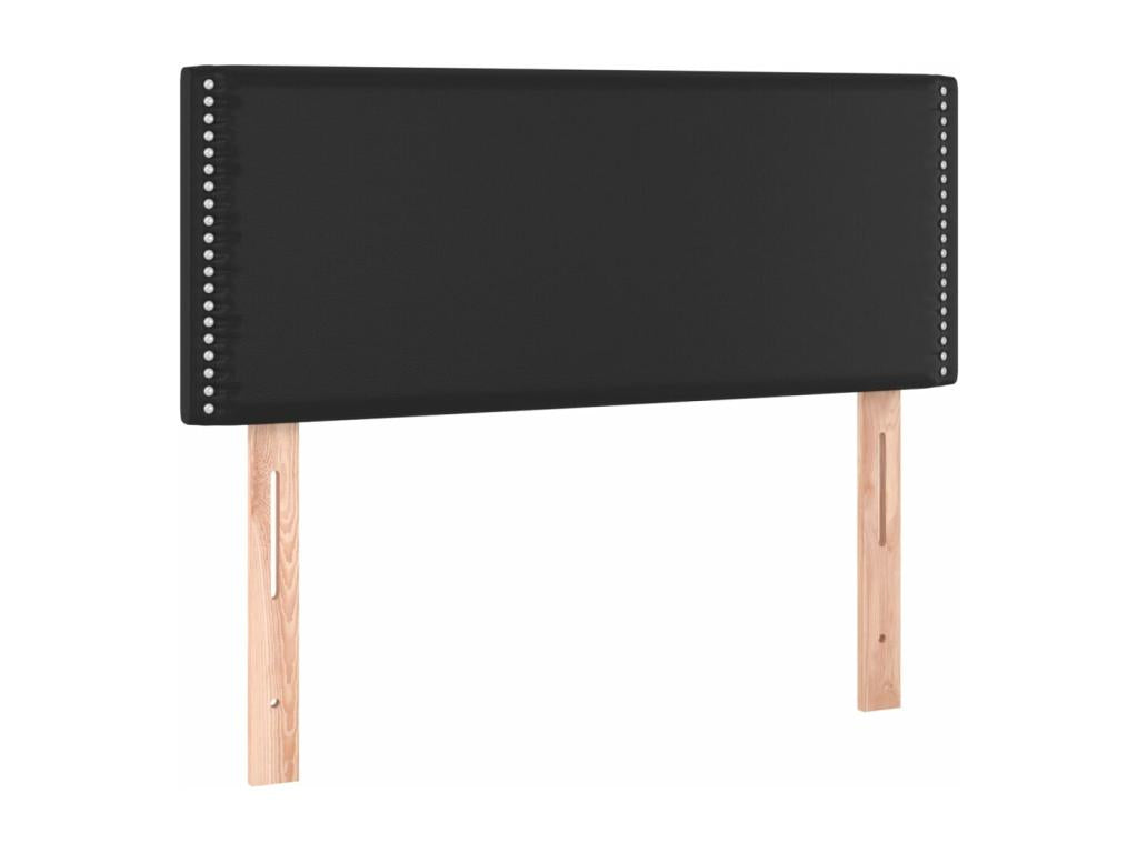 90 x 5 x 88 cm Bed Wood Faux Leather Black