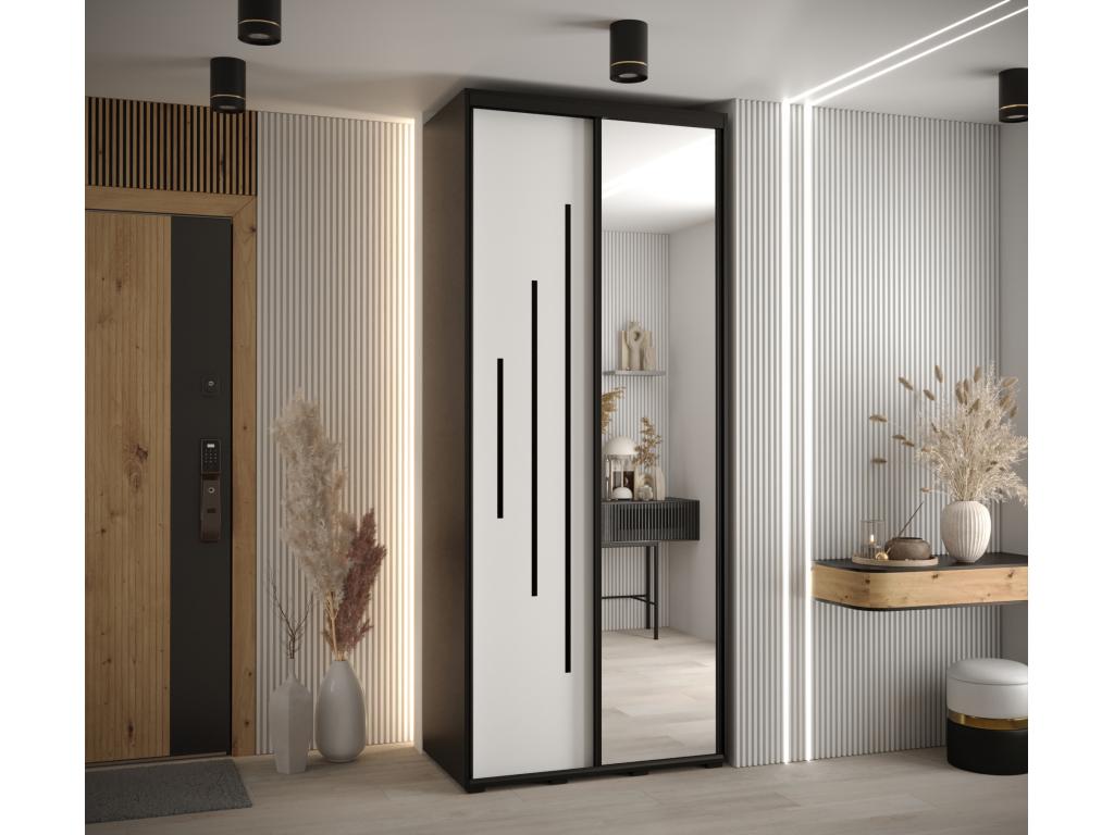 120 x 60 x 235 cm Wardrobe 2-door Wood White