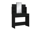96 x 40 x 142 cm Vanity Table Wood Black