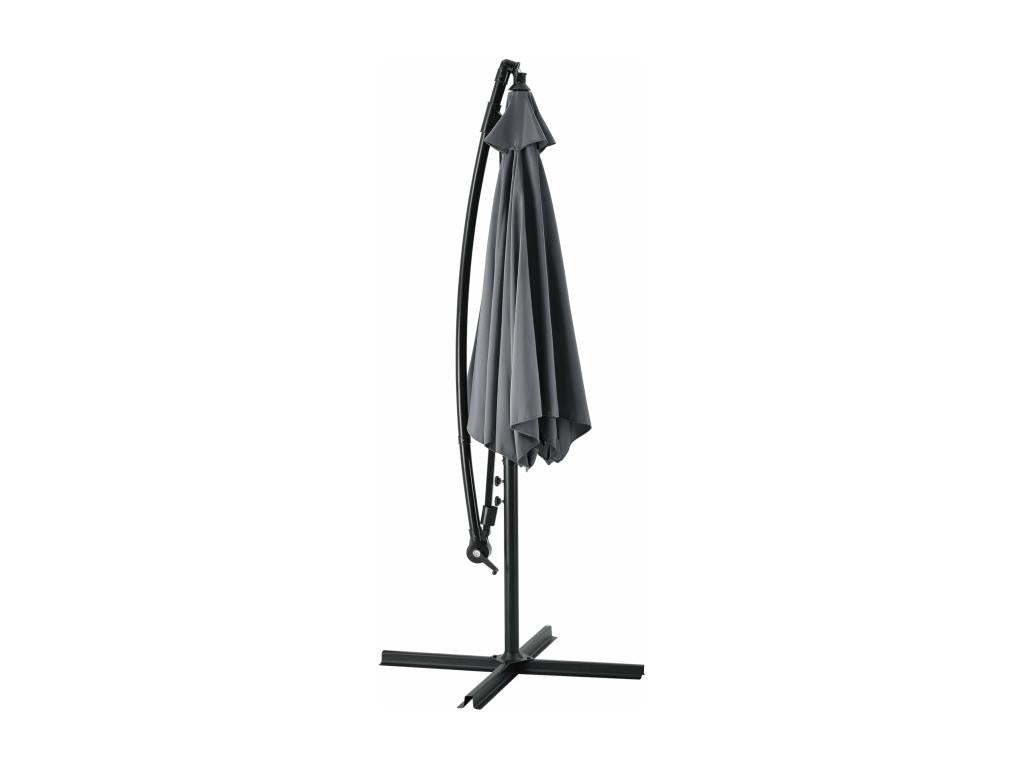 290 x 290 x 245 cm Patio Umbrella Steel Gray
