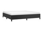 200 x 200 cm Bed Frame Faux Leather Leather Black