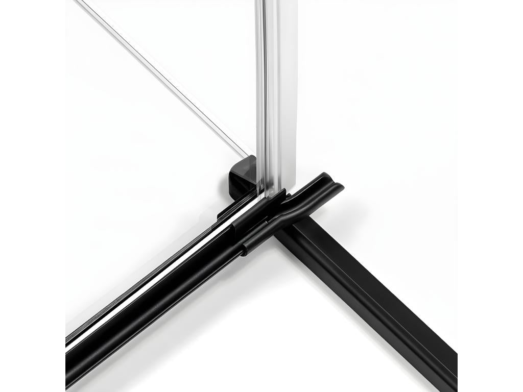 100 x 100 cm Shower Cabin Glass Black