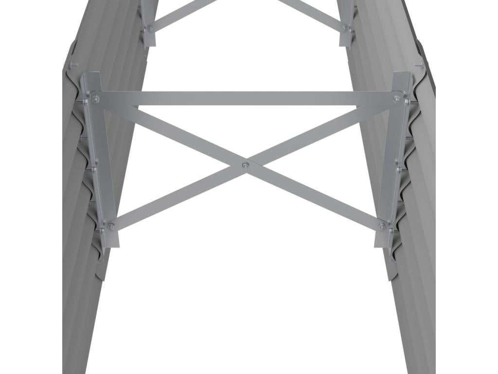 224 x 40 x 36 cm Bed Steel Gray