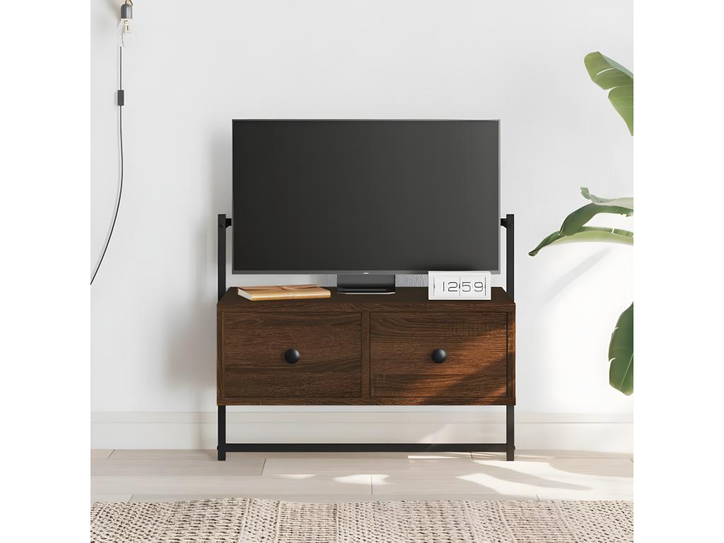 60.5 x 30 x 51 cm TV Stand Wood Brown