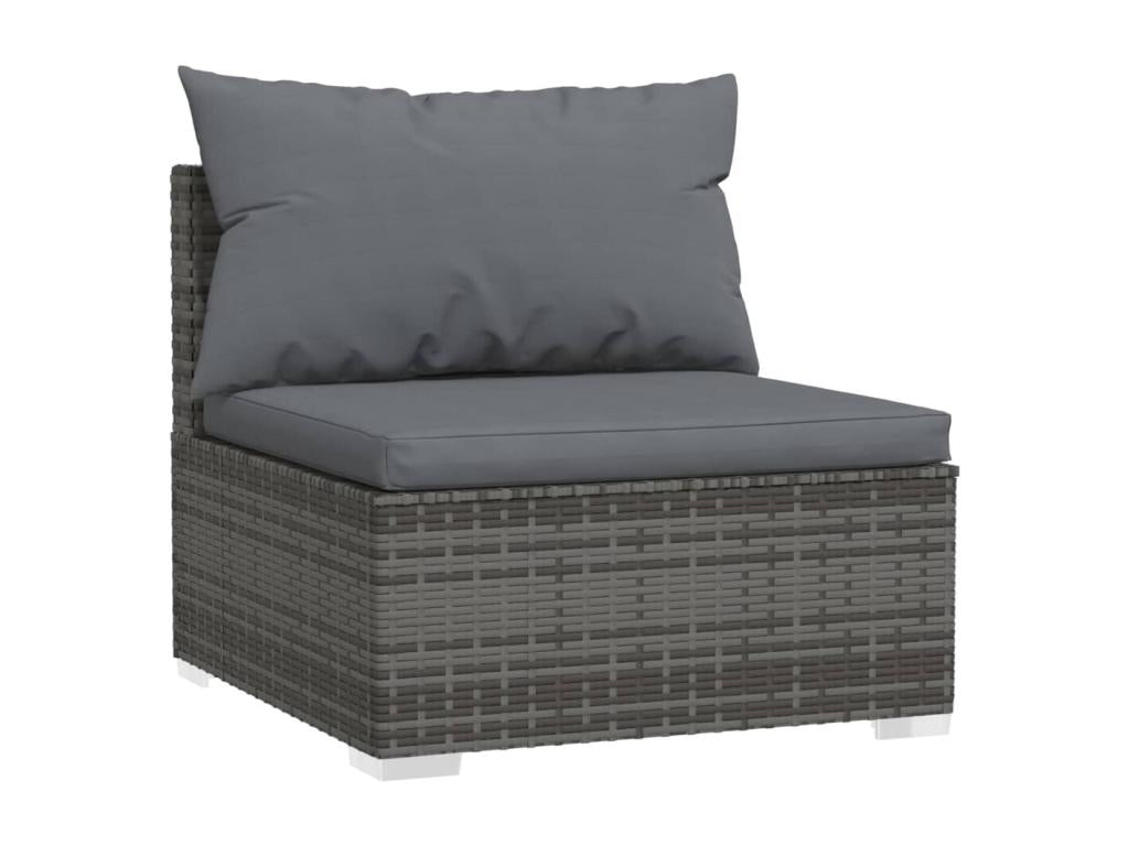 70 x 63 x 60 cm Patio Furniture Set 5-piece Resin Wicker Resin Gray