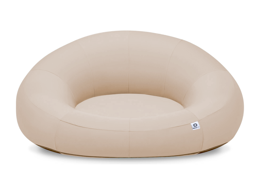 140 x 120 x 60 cm Ottoman Wood Beige