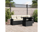 62 x 62 x 69 cm Patio Furniture Set 5-piece Resin Wicker Resin Black