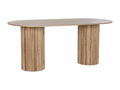 180 x 90 x 75 cm Dining Table Wood Beige