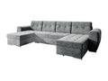 326 x 157 x 97 cm Sectional Sofa Metal Gray
