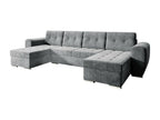 326 x 157 x 97 cm Sectional Sofa Metal Gray