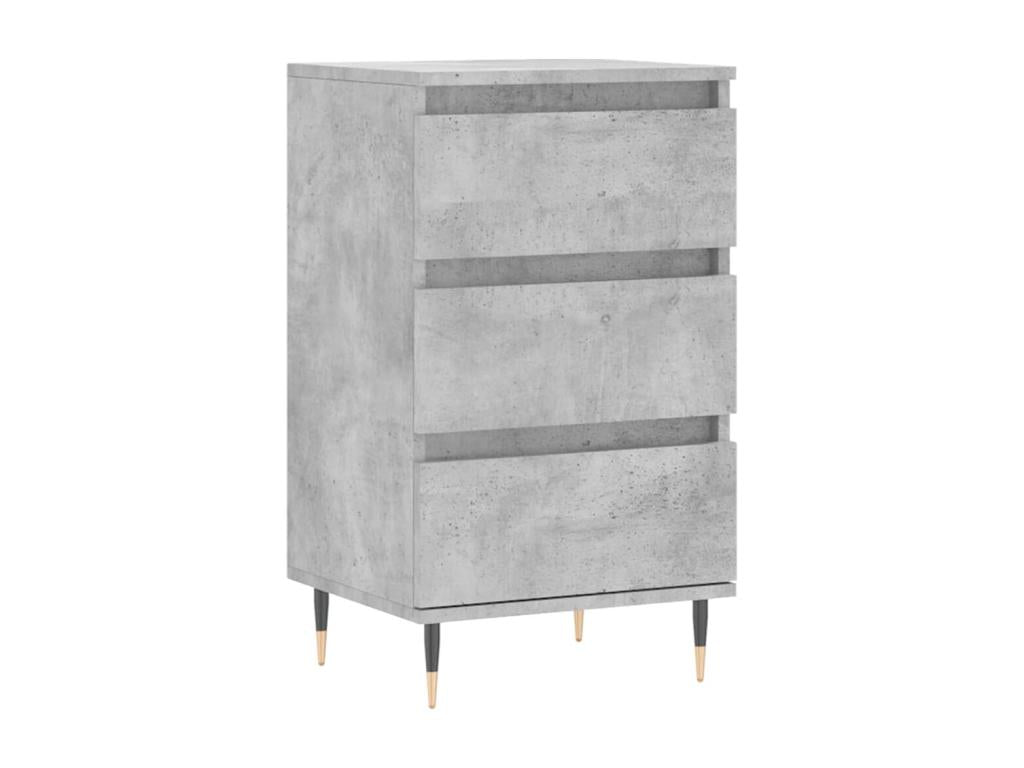 40 x 35 x 70 cm Sideboard Wood Concrete Finish Gray