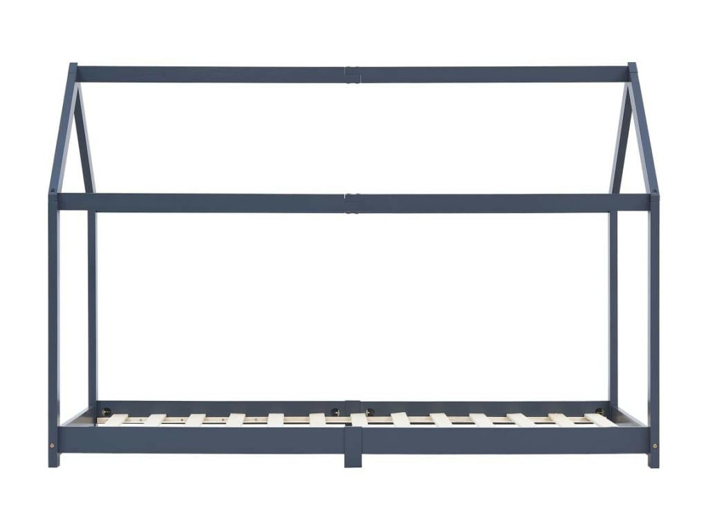 70 x 140 cm Bed Wood Gray