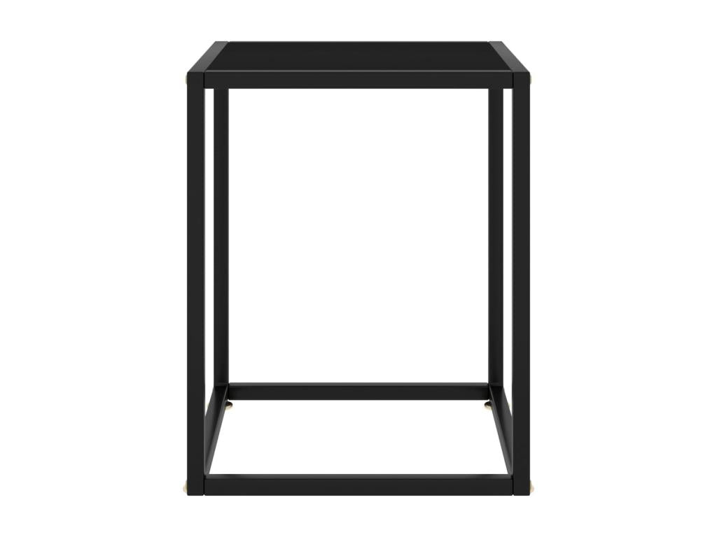 40 x 40 x 50 cm Coffee Table Glass Black