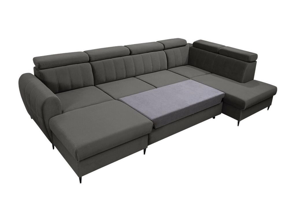 355 x 200 x 90 cm Sectional Sofa Metal Green