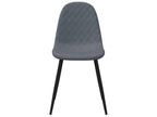 45 x 45 x 87 cm Chair Set of 6 Velvet Gray