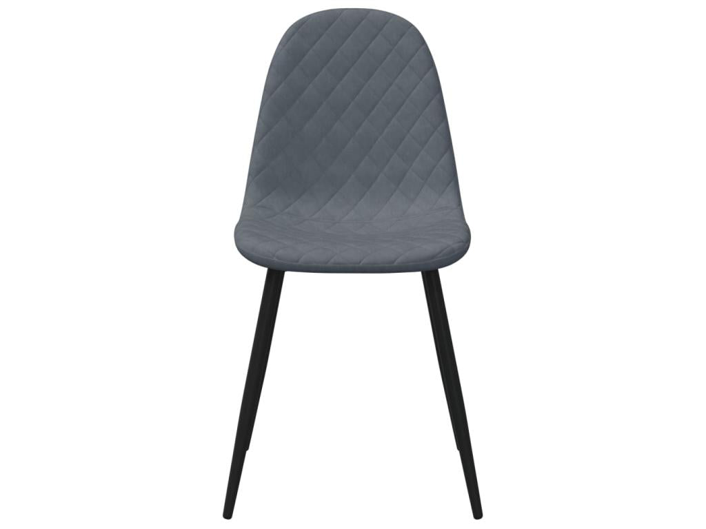45 x 45 x 87 cm Chair Set of 6 Velvet Gray