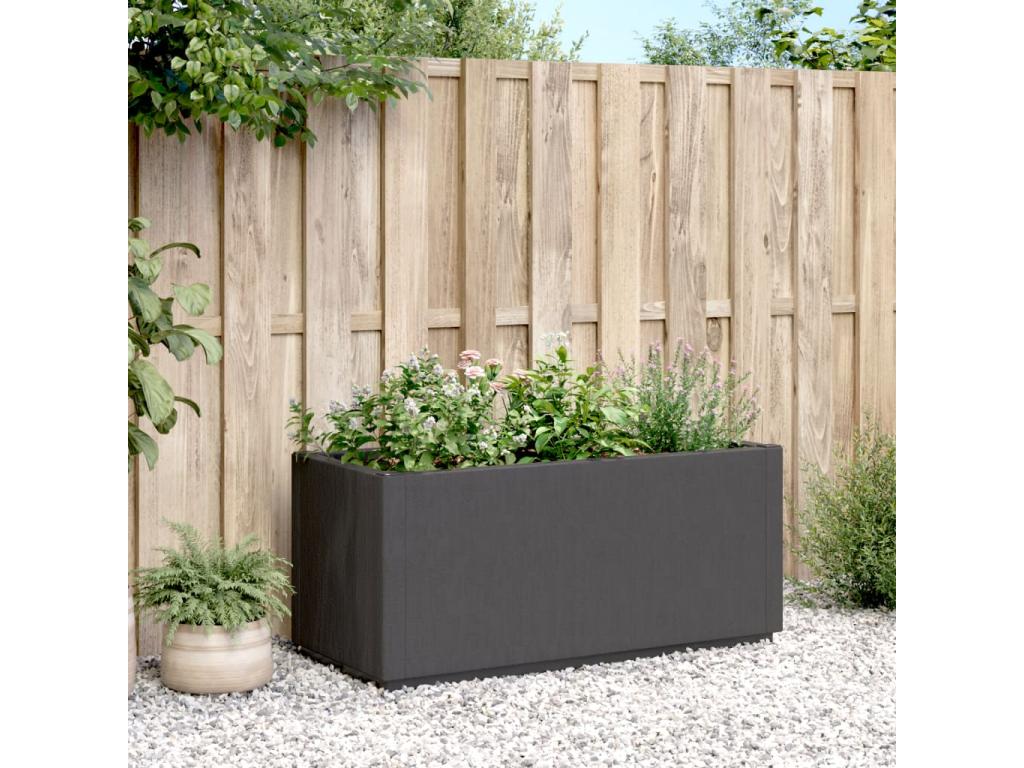 60 x 30 x 30 cm Planter Wood Gray