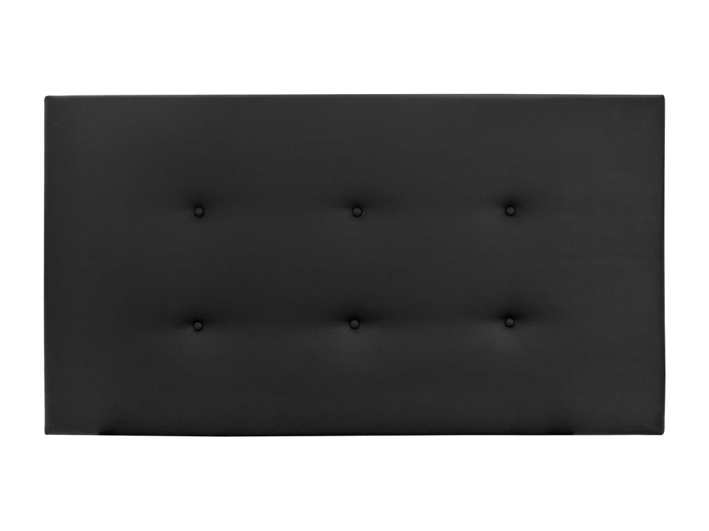 90 x 80 cm Bed Faux Leather Leather Black