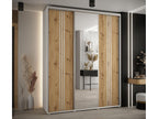 190 x 60 x 235 cm Wardrobe 3-door Wood Light Natural