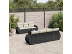 62 x 62 x 69 cm Patio Furniture Set 8-piece Resin Wicker Resin Black