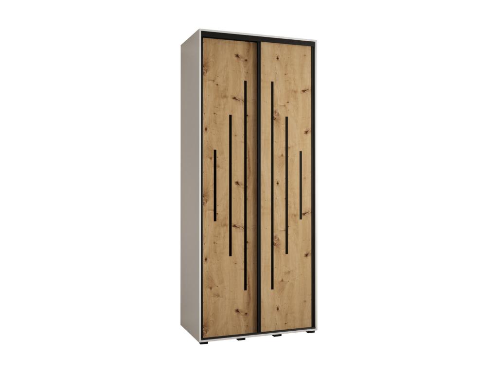 110 x 60 x 235 cm Wardrobe 2-door Wood Brown