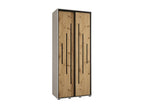 110 x 60 x 235 cm Wardrobe 2-door Wood Brown