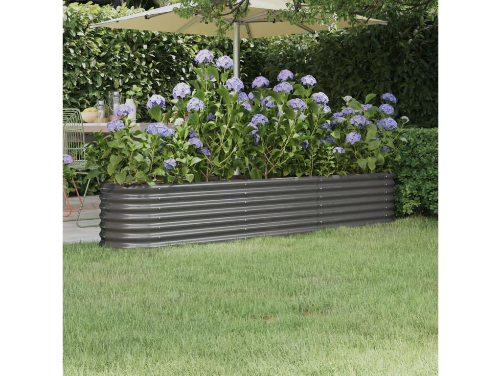 224 x 40 x 36 cm Bed Steel Gray