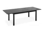 120 x 120 x 72 cm Table Extendable Steel Black