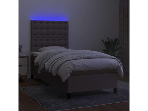 100 x 200 cm Bed Base with Mattress Wood Fabric