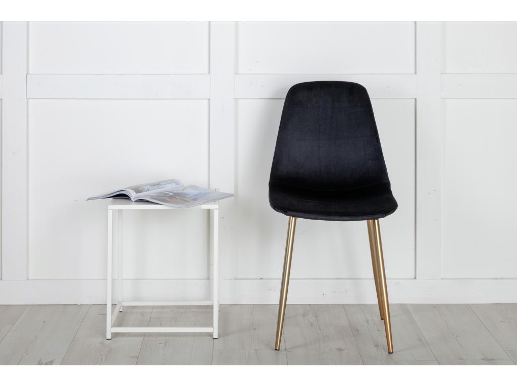 44 x 52 x 86 cm Chair Velvet Black