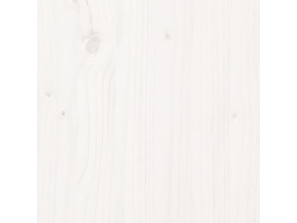 206 x 3 x 91 cm Bed Solid Wood White