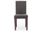41 x 47 x 91 cm Chair Set of 2 Wood Fabric Charcoal Gray
