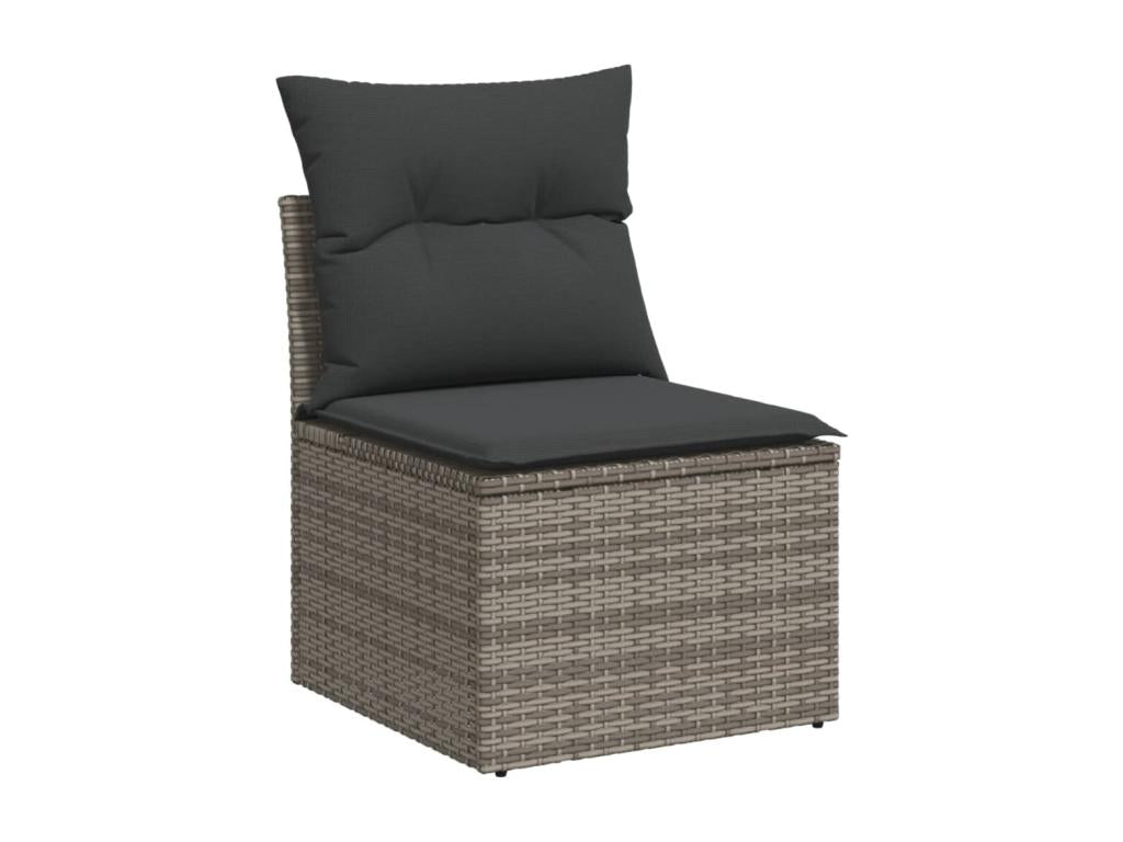 55 x 55 x 37 cm Patio Furniture Set 6-piece Resin Wicker Resin Gray
