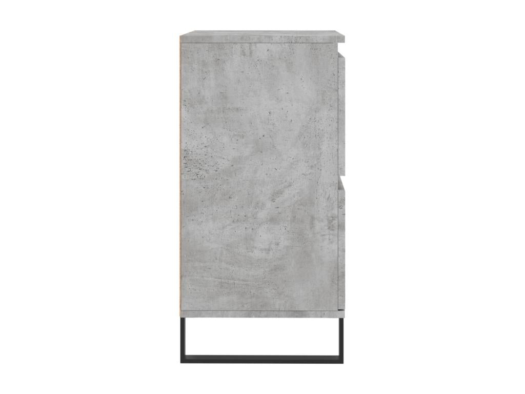 60 x 35 x 70 cm Sideboard Wood Concrete Finish Gray