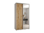 140 x 45 x 235 cm Wardrobe 2-door Wood Silver