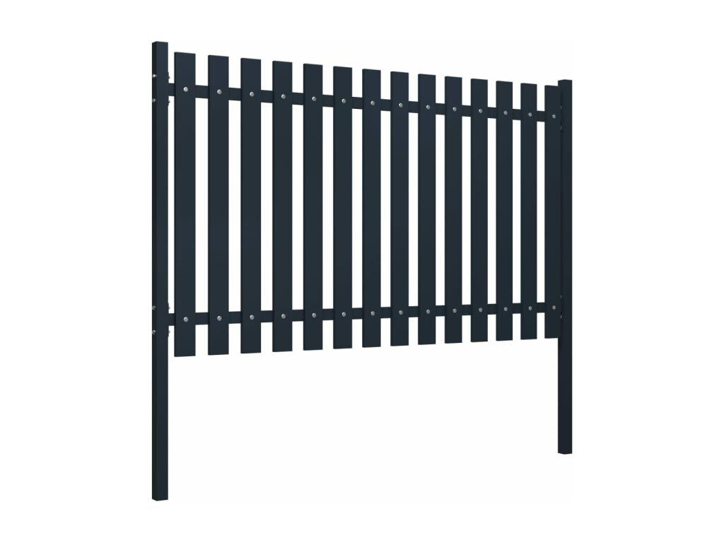 105 x 4 x 150 cm Fence Panel Steel Gray