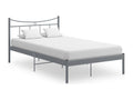 120 x 200 cm Bed Frame Metal Gray