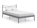 120 x 200 cm Bed Frame Metal Gray