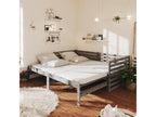 90 x 200 cm Bed Wood Gray