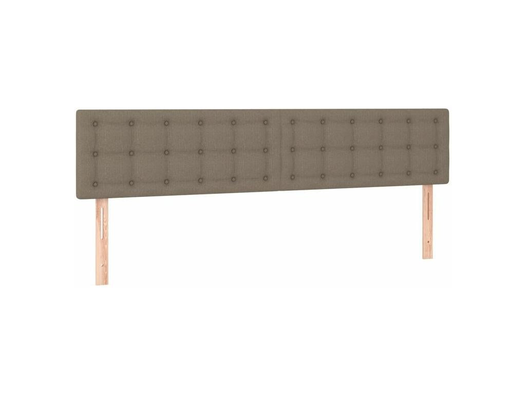 200 x 200 cm Box Spring Bed with Mattress Fabric White