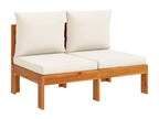 200 x 100 x 74 cm Patio Furniture Set 5-piece Wood Cream