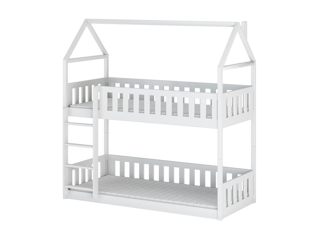 80 x 180 cm Bed Wood White