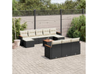 55 x 62 x 69 cm Patio Furniture Set 11-piece Resin Wicker Resin Black